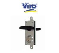 Viro | Serratura per Basculanti Corazzata, Fornita con Aste di Collegamento, con Coppia di Maniglie, Interasse 70 mm