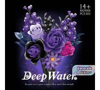 822 pezzi - Set di mattoncini per costruire una rosa viola scuro, un modello elegante e misterioso della regina dei fiori, una decorazione perfetta per la casa e il miglior regalo per San Valentino o 