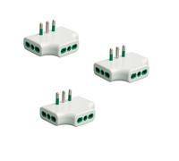 82220 B3 set 3 pezzi adattatore presa tripla piatta SALVASPAZIO multipla 1 spina