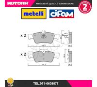 Set di pastiglie freno BREMBO P 50 052, posteriore