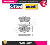 8227930 Kit pastiglie freno, Freno a disco anteriore (MARCA-CIFAM).