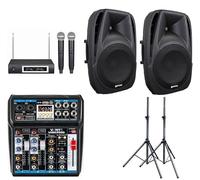 825 PACK - IMPIANTO AUDIO COMPLETO PER ANIMAZIONE PUB DISCOBAR KARAOKE ECC