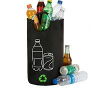 82L Recycling Bin For Kitchen Recycling Bag, Foldable Deposit Bottles Collection Container, Oxford Cloth Storage For Bottles,Cans,plastiic&Glass Heavy Duty,Waterproof Home,Kitchen,Garag And Black