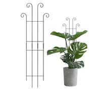 82x27cm Iron Garden Climbing Plant Trellis Fence Panel | 32x11 Inch Modular Splicing Support Frame | Metal Flower Bed Border For Vines Ivy Roses | Monstera Cage Vegetable Trellis