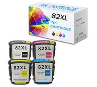 82XL Set di cartucce di Inchiostro a Colori di Ricambio per CH565A C4911A C4912A C4913A Confezione combinata di Inchiostro per stampanti HP Designjet 500 500PS 800 800PS 815mfp,4 Color-1Pack