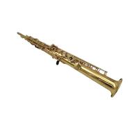 82Z Ottone Dritto Treble Sib Piatto Sassofono Sassofono Strumento A Fiato Conchiglia Naturale Chiave Intagliata Modello Con Carryi(Bag A)