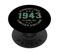 83 Years Old Bday Legend Since 1943 - Vintage 83° compleanno PopSockets PopGrip Adesivo