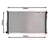 83002018 VAN WEZEL Radiatore, Raffreddamento motore per KIA