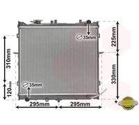 83002022 VAN WEZEL Radiatore, Raffreddamento motore per KIA