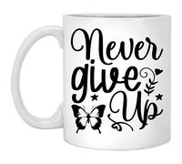 831 Tazza Mug In Ceramica Tazza Di Caffè Morning Cup 330Ml Non Mollare Mai Farfalla