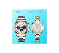 (8355-rose-white)Set di orologi da coppia Curren per uomo e donna, orologio minimalista da uomo 2019