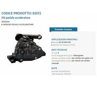 83572 MEAT &AMP; DORIA Kit pedale acceleratore Renault Clio II,Kangoo (KC0/1)