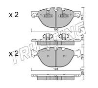 839.0 TRUSTING Kit pastiglie freno, Freno a disco per BMW