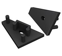 83980002-TOP1 83980002 Mascherine per profili LED nero 20pz ABS GEN2,con foro T