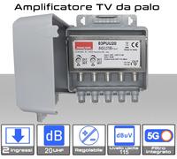83PUU30 Emme Esse Amplificatore antenna TV 2 ingressi UHF 30dB regolabile
