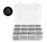 84 capsule per monete da 46 mm, con guarnizione in schiuma e contenitore in plastica, organizer per monete, per collezione di monete, 7 misure (16/20/25/27/30/38/46 mm (scatola trasparente +
