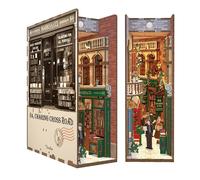 Tonecheer DIY Book Nook Kit, Puzzle 3D in Legno Casa Delle Bambole Miniature da Costruire Modellismo Adulti, Decorazione Creativa Della Libreria con luce LED (84 Charing Cross Road)
