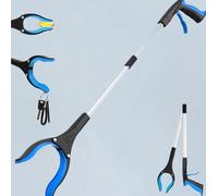 84 cm raccoglitori per lettiere per adulti che aiutano a afferrare le mani per disabili anziani aiuti per la vita quotidiana Reacher Grabber per piegare il bastone grabber per disabili (blu)