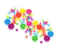 84 pezzi di cunei di gioco per imparare le frazioni matematiche, manipolatori educativi per la matematica, set di frazione per aula e casa