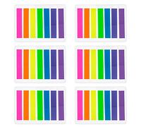 840 Pezzi Piccolo Segnapagina Adesivi Nota Scrivibile Etichette Pagina Marcatore Segnalibri Testo Evidenziatore Strisce, 8 x 45 mm, 6 Set, 7 Colori