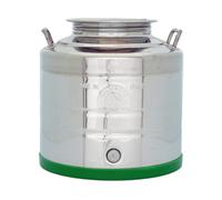 FUSTO CONTENITORE OLIO FONDO SALDATO ACCIAIO INOX BOCCA LARGA LT.30