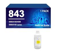 843 Flaconi Di Inchiostro Di Ricarica Compatibili Con La Stampante Per HP PageWide XL Serie 4000 4100 4500 5000 5100, 1000 Ml,Yellow-1 Pack