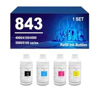 843 Flaconi Di Inchiostro Di Ricarica Compatibili Con La Stampante Per HP PageWide XL Serie 4000 4100 4500 5000 5100, 1000 Ml,4 colors-1 Set