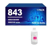 843 Flaconi Di Inchiostro Di Ricarica Compatibili Con La Stampante Per HP PageWide XL Serie 4000 4100 4500 5000 5100, 1000 Ml,Magenta-1 Pack