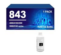 843 Flaconi Di Inchiostro Di Ricarica Compatibili Con La Stampante Per HP PageWide XL Serie 4000 4100 4500 5000 5100, 1000 Ml,Black-1 Pack