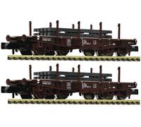 845609 Fleischmann Set di 2 carri pianali per carichi pesanti OBB Scala N 1:160