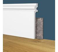 84ml bancale di Battiscopa coprimarmo DUCALE Alto BIANCO 138x22x2000mm in POLIMERI - Polistrutturato