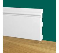 84ML di Battiscopa Zoccolino BIANCO mod. ETNICO 120x16x2000mm in POLIMERI - Polistrutturato