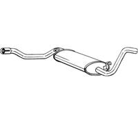 85 CV SILENZIATORE POSTERIORE PER AUDI 80 811, 813, 814, 819, 853 1.6 KW 63 CV 8