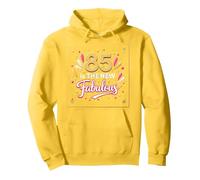 85 is The New Fabulous Gift Celebration Print Felpa con Cappuccio, Unisex per Adulti, Limone, M