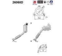 As 26068D Catalizzatore per Mitsubishi ASX Gaw Outlander II Cww Lampadina A