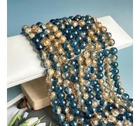 85 pezzi / 50 pezzi / 100 pezzi / 200 pezzi perline floreali in resina a pois dorati e righe bicolori nello stile bohémien da 10mm per creazione di gioielli fai da te per collane, braccialetti, decora