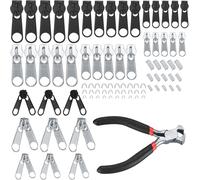 85 Pezzi Riparazione Cerniera Lampo, Kit Riparazione Cursori per Cerniere Lampo,