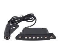 -85 Pickup per buca sonora a 6 fori nero con jack Active Power Strap End-Pin per chitarra acustica
