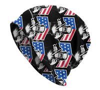 850 Berretto Maglia Saldatore Torcia Saldatura Bandiera Americana Knit Hat Slouch Cappello A Maglia Leggero Beanie cap per Bici Donna Regali