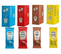 850 BUSTINE MONO PORZIONE HEINZ KETCHUP + MAIONESE + SALSA BARBECUE BBQ + SENAPE MONODOSE