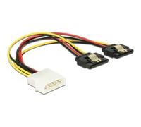 DELOCK 85237 - Molex maschio a 4 pin > 2 x SATA femmina a 15 pin