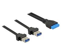 85244 Cavo USB 3.0 0,8m Nero 24AWG,28AWG ØLunghezza: 5,5mm DELOCK
