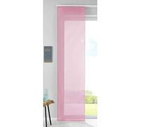 85589N - Confezione da 1 tenda a pannello, scorrevoli, con binario di scorrimento, asta di contrappeso, rosa, 245 x 60 cm