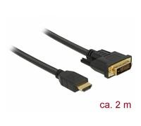 DELOCK 85654 - HDMI to DVI 24+1 cable bidirectional 2 m