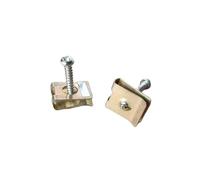 858986 Parti della scala mobile Anello elastico Striscia di bordo in plastica gialla Fissaggio Dado Vite Gruppo clip L 16 mm W 12 mm M3