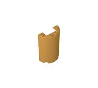 85941 Mezzo Cilindro della Porta 2x4x5 con Intaglio 1x2, 10 Pezzi GDS-1164-compatibile con Lego Mattoncini da Costruzione, Colore Or perlé