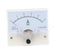 85C1 Amperometro analogico voltmetro calibro per circuiti elettrici DC 0 30V 50V tensione e 0 5A 10A corrente con componenti di sicurezza isolanti (0-5A)