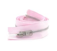 85cm 5# Cerniera in metallo Open-end Cursore bifacciale Cerniere Fai da te Cappotto Giacca Abbigliamento Accessori per cucire, Rosa, 85cm
