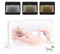 85CM Lampada Nail Tech per Scrivania,3000K-6000K Dimmerabile Lampada Extension Ciglia,40W Luce da Scrivania Con Supporto per Telefono per Nail Art, Extension Ciglia, Tatuaggio, Sopracciglia (Bianco)
