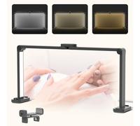 85CM Lampada Nail Tech per Scrivania,3000K-6000K Dimmerabile Lampada Extension Ciglia,40W Luce da Scrivania Con Supporto per Telefono per Nail Art, Extension Ciglia, Tatuaggio, Sopracciglia